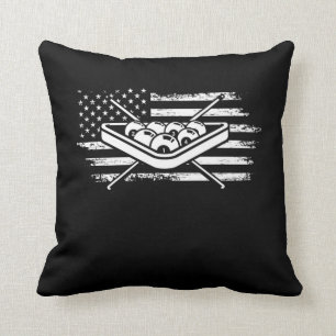 Billard 8 Boll Sport American Flagga Kudde