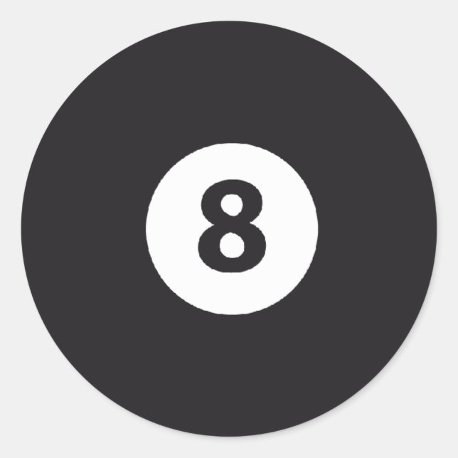 Billard 8 runt klistermärke (Framsida)