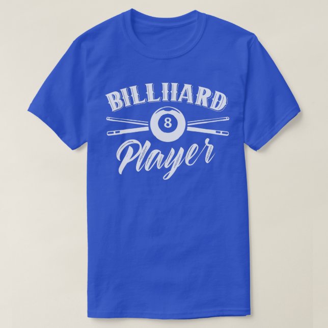 Billard Player Billiard Bassäng Älskare T Shirt (Design framsida)