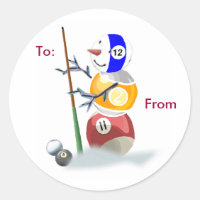 Billards Snögubbe jul Paket Stickers