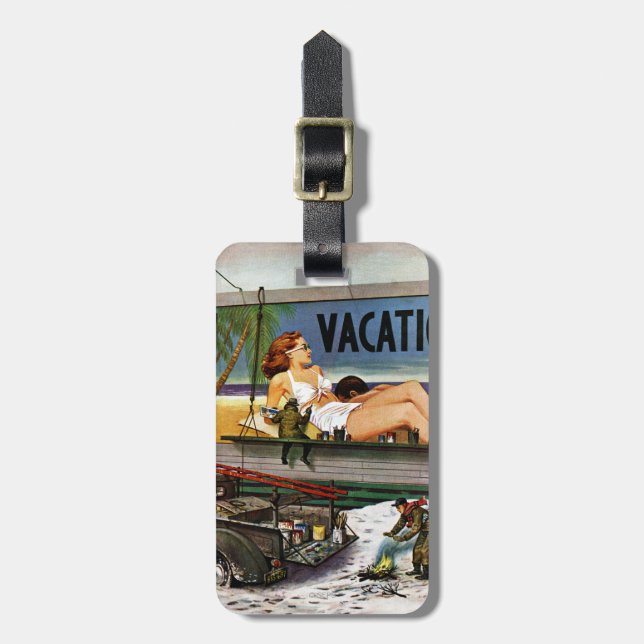 Billboard Painters in Winter by Stevan Dohanos Bagagebricka (Vertikal Framsida)