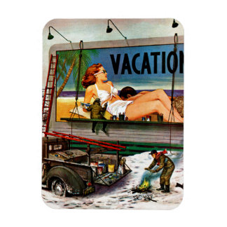 Billboard Painters in Winter by Stevan Dohanos Magnet