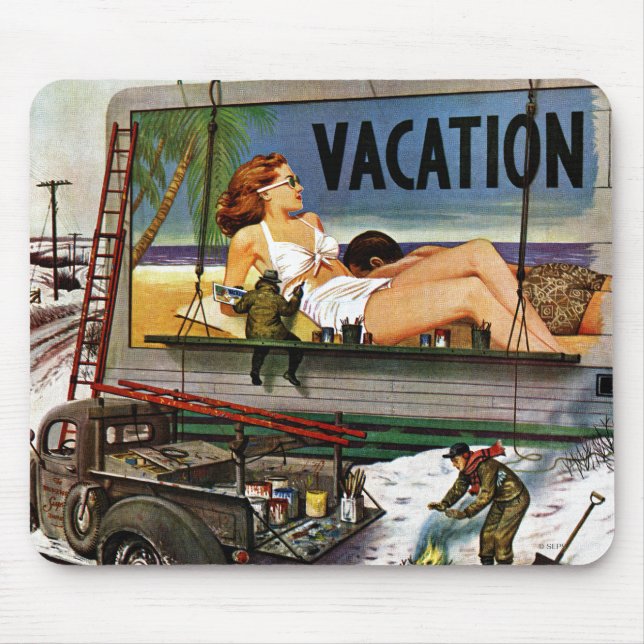 Billboard Painters in Winter by Stevan Dohanos Musmatta (Framsidan)