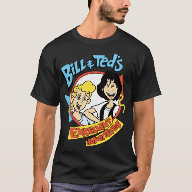 Billeds Ecellent Adventure Cartoon funny T Shirt (Framsida)