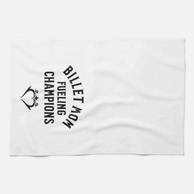 Billet Mamma Fueling Champions Plain Text Tea Kökshandduk (Horisontell)