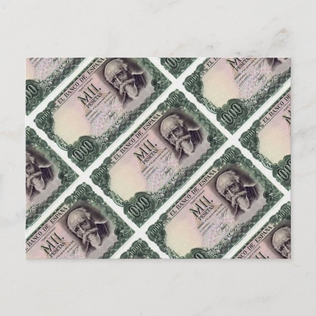 Billete 1 000 Ptas. Vykort (Framsida)