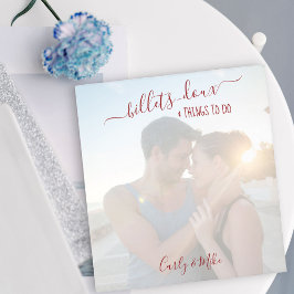 Billets Doux och Sak att göra Anpassningsbar Squar Anteckningsblock