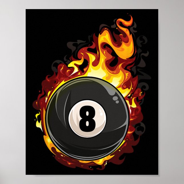 Billiard 8 Boll Player Bassäng Billiards Snooker C Poster (Framsidan)