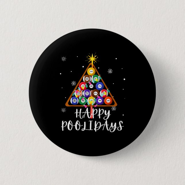 Billiard Ball Xmas Tree Ol Billiards Christmas  Knapp (Framsida)