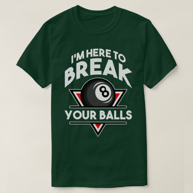 Billiard Bassäng Billard Snooker Klubb 14 T Shirt (Design framsida)