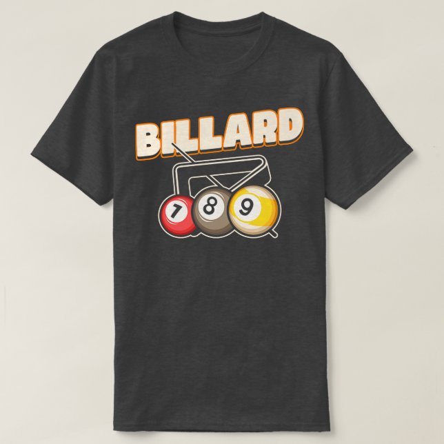 Billiard Bassäng Billard Snooker Klubb 6 T Shirt (Design framsida)