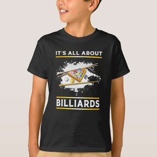 Billiard Bassäng Billiards Snooker 8 Boll Funny Gi T Shirt (Framsida)