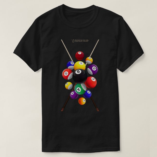 Billiard Bassäng Billiards T Shirt (Design framsida)