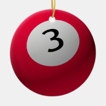 BILLIARD/BASSÄNG BOLL CHRISTMAS ORNAMENT 3 (TRE)