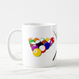 Billiard Bassäng Bollar och Cues Kaffemugg