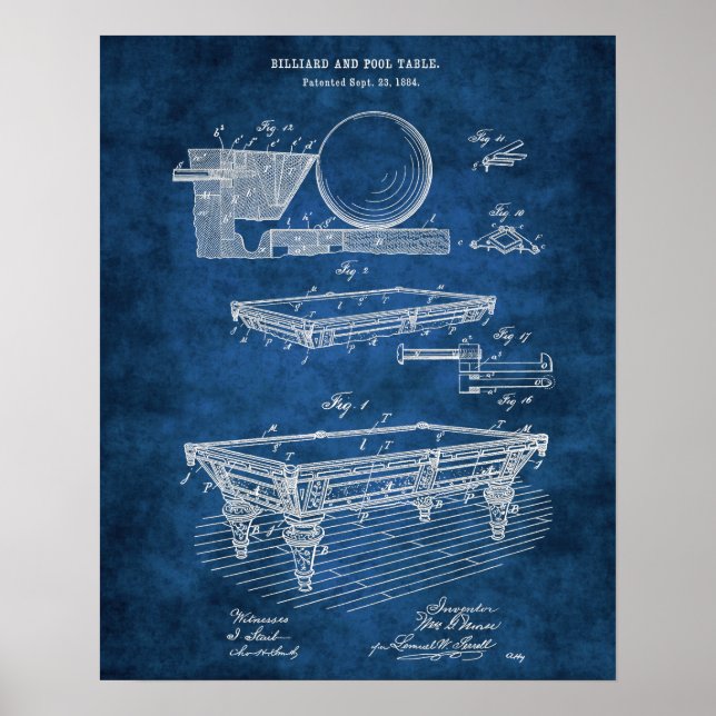 Billiard Bassäng Bord nr 5 Rec Room Decor Poster (Framsidan)