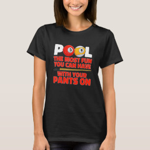 Billiard Bassäng har den roligt du kan ha med din T Shirt