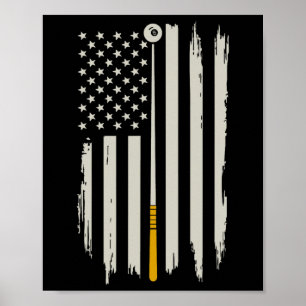 Billiard Bassäng Player Billiards Bord USA Americ Poster