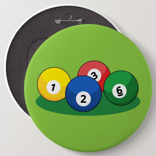 Billiard Bassäng Snooker Bollar Knapp (Framsida & baksida)
