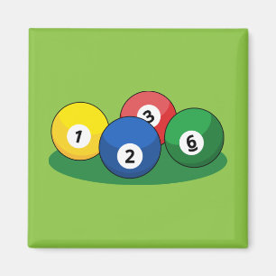 Billiard Bassäng Snooker Bollar Magnet