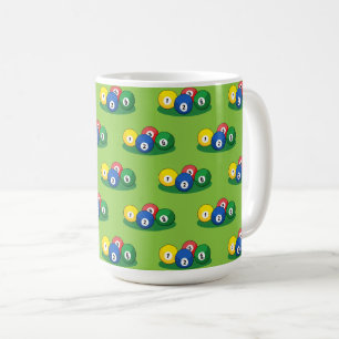 Billiard Bassäng Snooker Bollar Mönster Kaffemugg