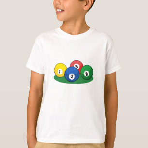 Billiard Bassäng Snooker Bollar T Shirt