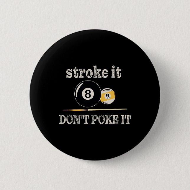 Billiard Bassäng Snooker Player Funny Stroke Det g Knapp (Framsida)