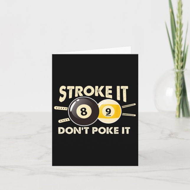 Billiard Bassäng Snooker Player Funny Stroke Det g Kort (Framsida)