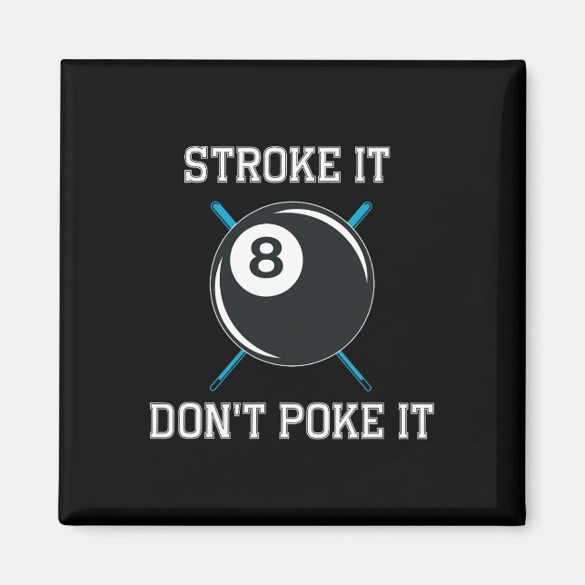 Billiard Bassäng Snooker Player Funny Stroke Det g Magnet (Framsidan)