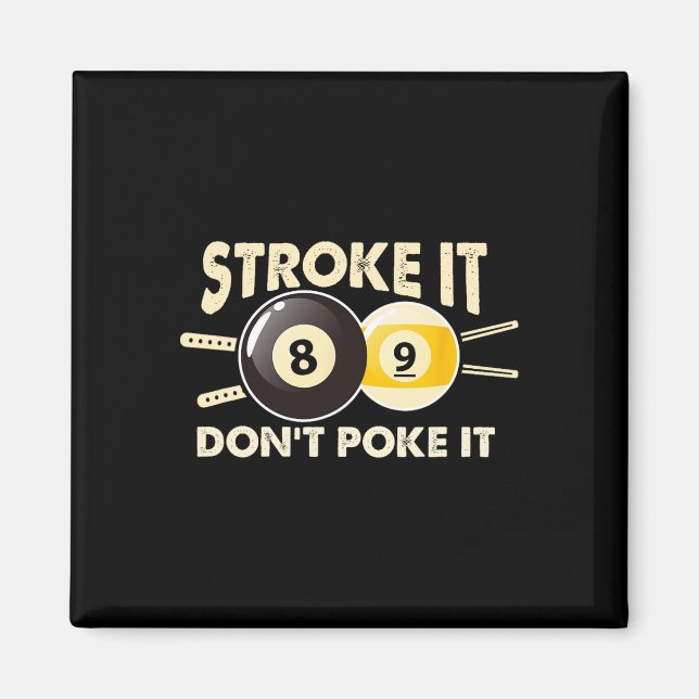 Billiard Bassäng Snooker Player Funny Stroke Det g Magnet (Framsidan)