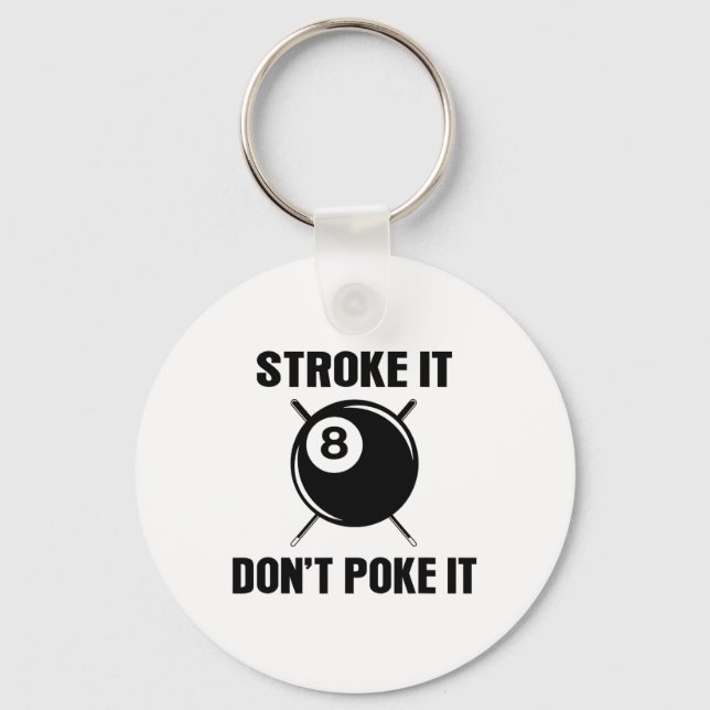 Billiard Bassäng Snooker Player Funny Stroke Det g Nyckelring (Framsida)