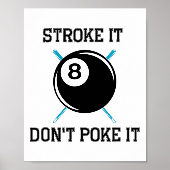 Billiard Bassäng Snooker Player Funny Stroke Det g Poster (Framsidan)