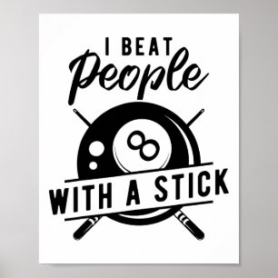 Billiard Beat folk med en stilfull miljard Q Poster