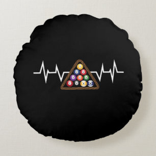 Billiard Boll Rack Heartslag Rund Kudde