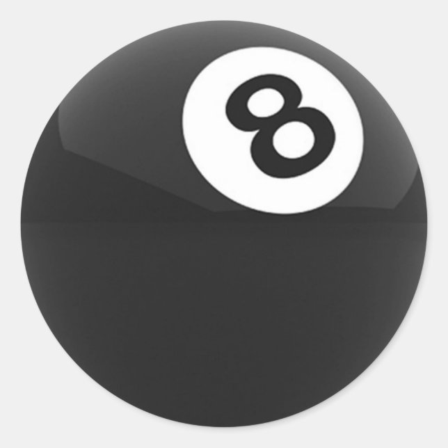Billiard Boll Runt Klistermärke (Framsida)