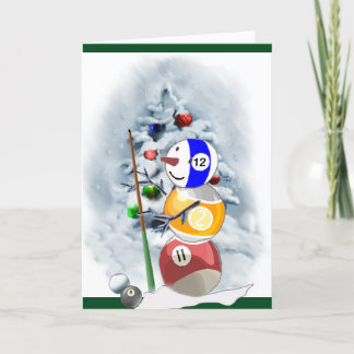Billiard Boll Snögubbe jul jul Helgkort