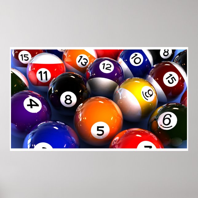 Billiard Boll Wall Poster (Framsidan)