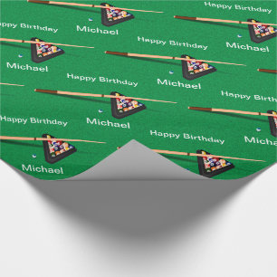 Billiard Bollar Bassäng Stick Personlig födelsed Presentpapper