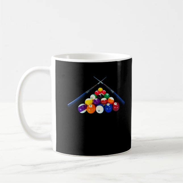 Billiard Bollar Cue Bassäng 8 Boll Player Kaffemugg (Vänster)