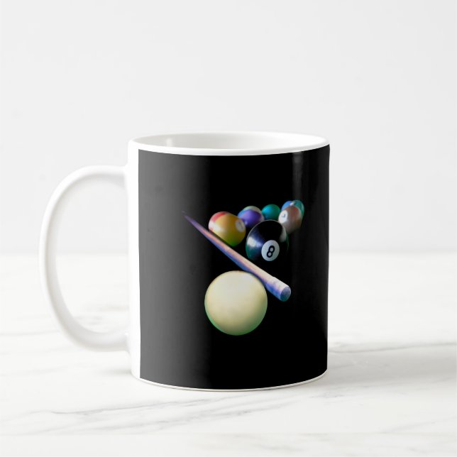 Billiard Bollar Cue Snooker Bassäng Player Kaffemugg (Vänster)