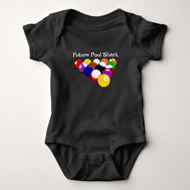 Billiard Bollar Design Baby Bodykostym T Shirt (Framsida)