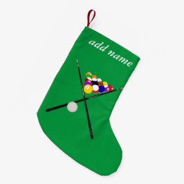 Billiard Bollar och Bassäng Cues Liten Julstrumpa