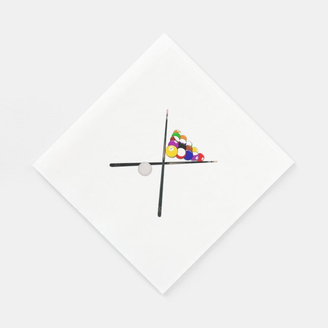 Billiard Bollar och Bassäng Cues Pappersservett (Hörn)
