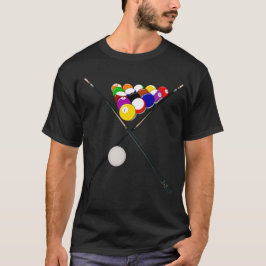 Billiard Bollar och Bassäng Cues Tee