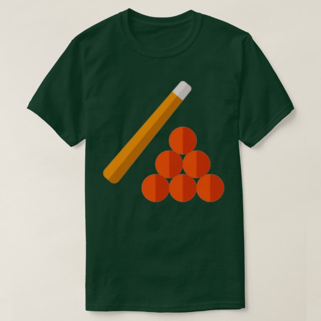 Billiard Bollar T Shirt (Design framsida)