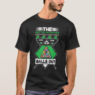 Billiard Bord Billiards Rack Player Snooker Bassän T Shirt