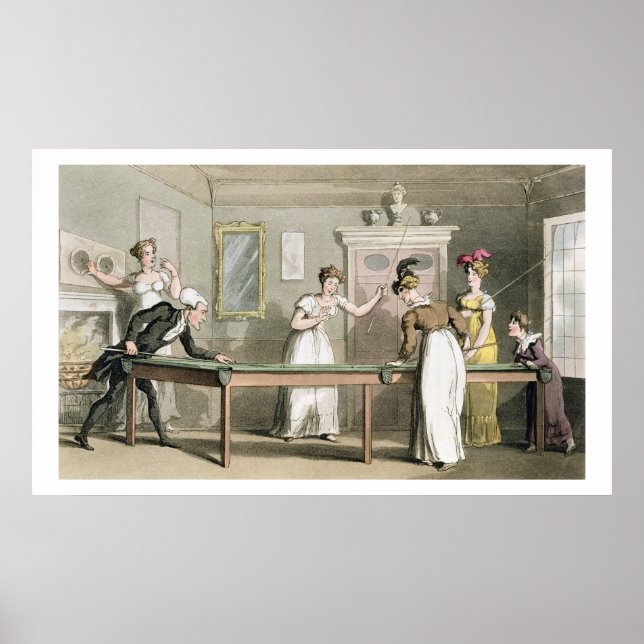 Billiard Bord, från dr Syntax Tour i Poster (Framsidan)