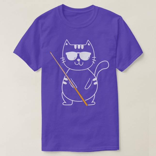 Billiard Cat Billiard Player Billard 8 Boll Bassän T Shirt (Design framsida)