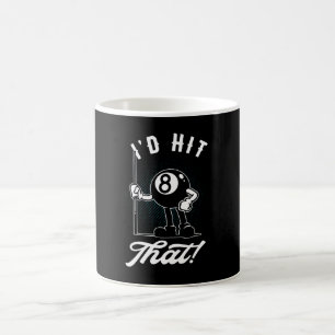 Billiard Cue Sports Funny 8-Boll Tecknad Bassäng Kaffemugg