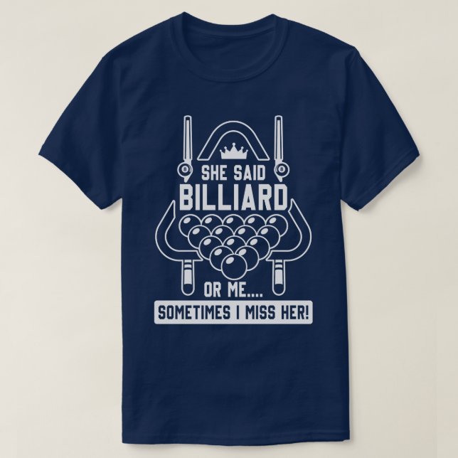 Billiard eller mig t shirt (Design framsida)